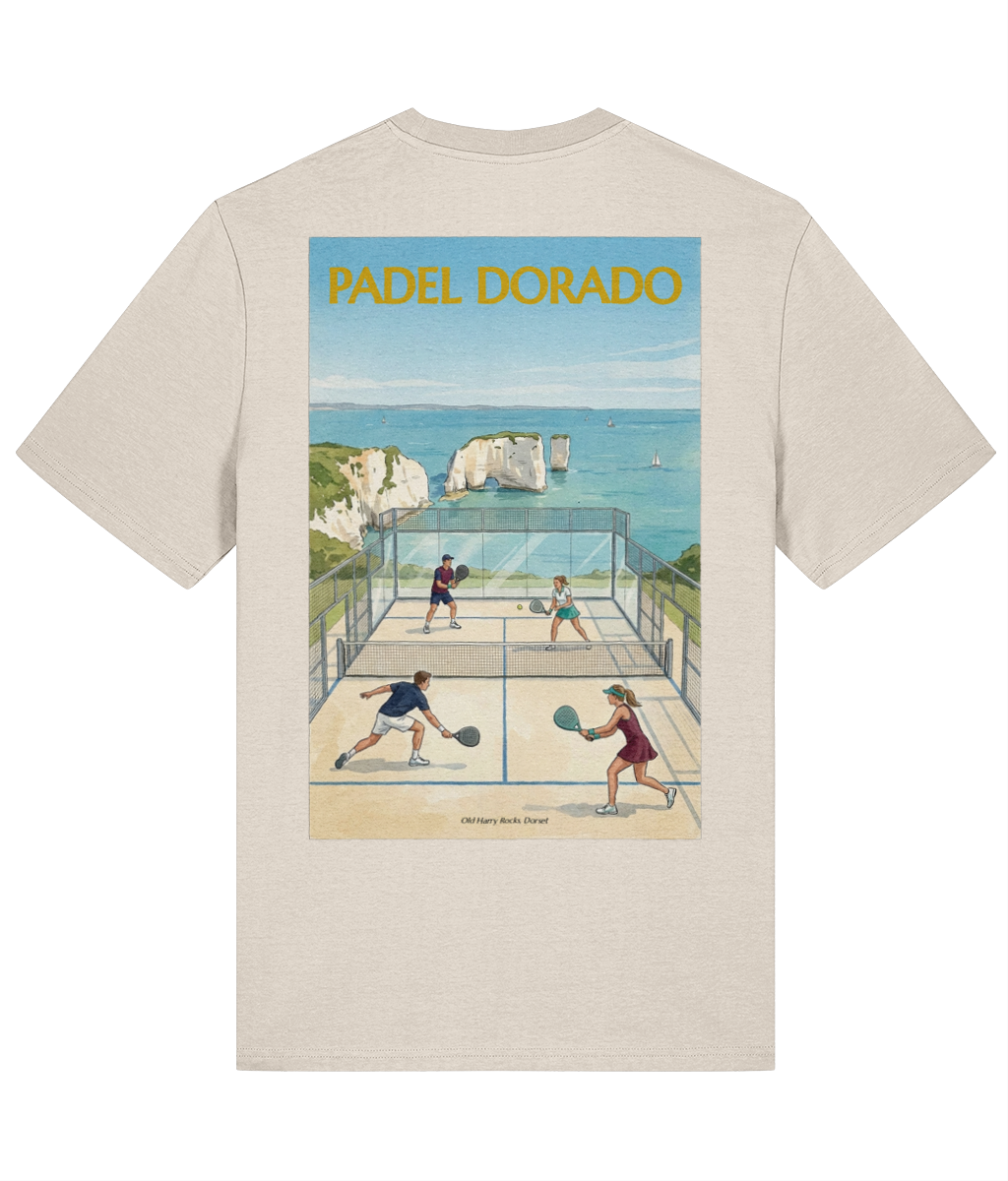 Old Harry Rocks Dorset padel graphic T-shirt