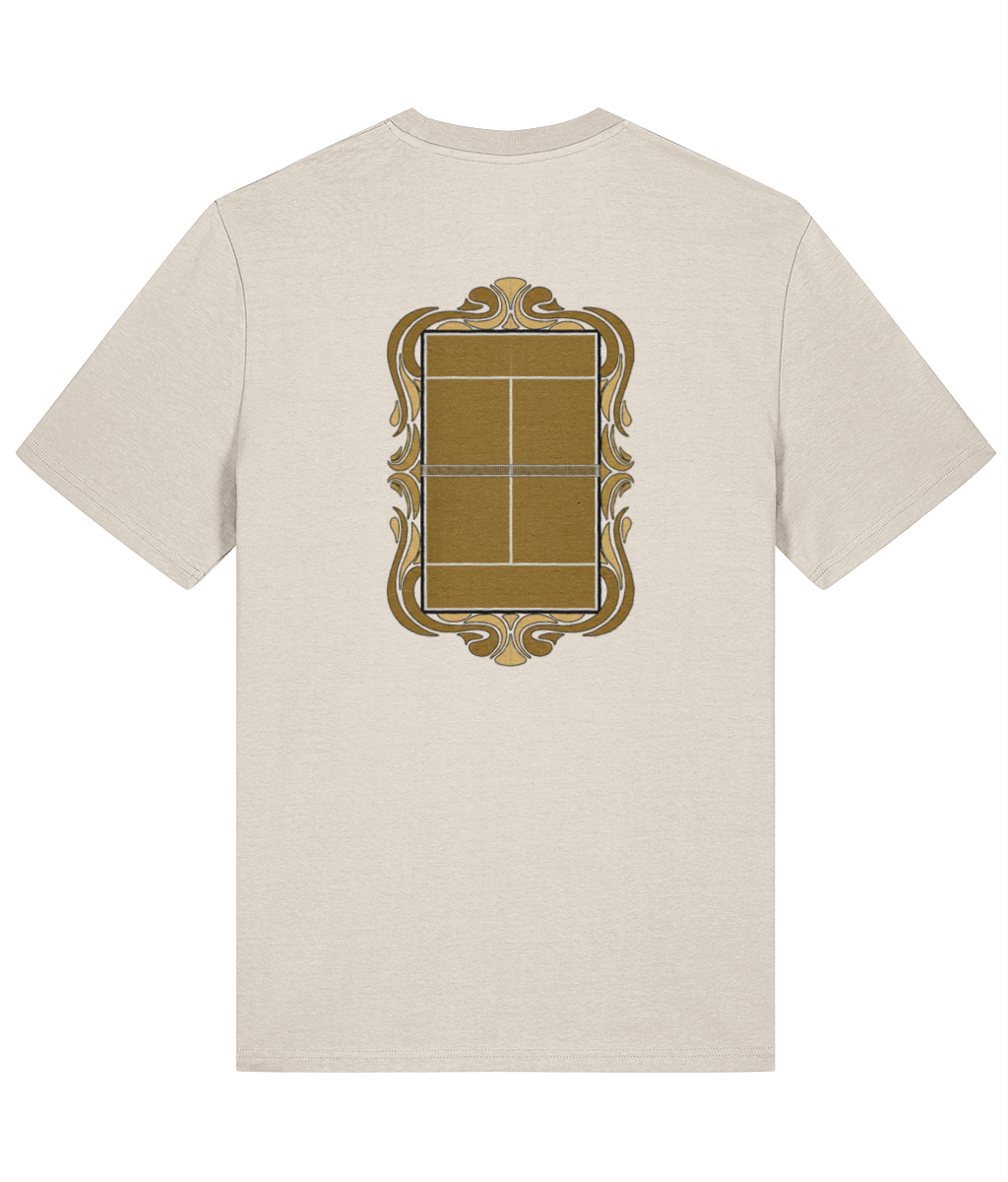 Framed gold padel court T-shirt