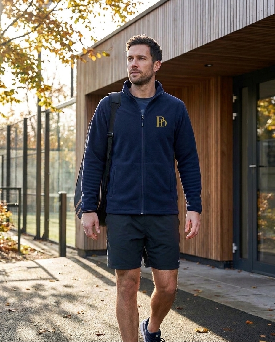 Padel Dorado full-zip microfleece with PD logo
